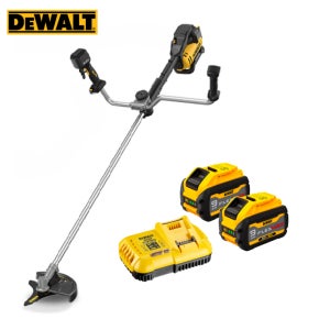 디월트 DCBCS622X2 60V 충전 예초기 3.0Ah 배터리 2개 세트 양손 핸들 줄날 삼도날