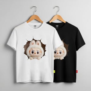 반팔 라부부 스프런키 아동 주니어 labubu 등원룩 가족룩 커플룩