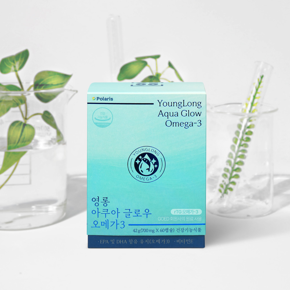 영롱 아쿠아 글로우 <b>오메가3</b> / 임산부 임신준비 RTG 약국 초임계 <b>효능</b> 60캡슐, 1개