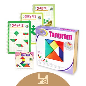 [러닝스텝] 칠교놀이 딜럭스 + 활용교재(택1) 홈스쿨 수학 교구 창의력수학