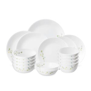 코렐 그린딜라이트 한국형 4인 18P 원형 홈세트 / 그릇 식기세트 예쁜접시 신혼부부 혼수 결혼 집들이 선물