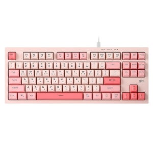 지클릭커 OFFICEPRO OPK50 사일런스 M RGB 무소음 방수 키보드 87 / 코랄