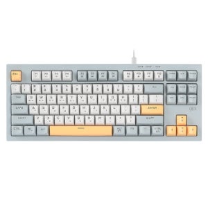 지클릭커 OFFICEPRO OPK50 사일런스 M RGB 무소음 방수 키보드 87 / 네이비블루
