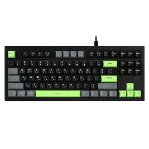 지클릭커 OFFICEPRO OPK50 사일런스 M RGB 무소음 방수 키보드 87 / 포커그린