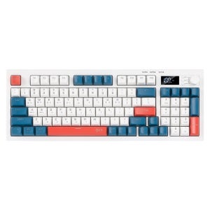 지클릭커 OFFICEPRO WK50 사일런스 M RGB 무소음 방수 무선 블루투스 94키 키보드/건담