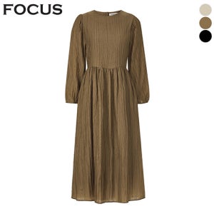 [포커스] 백 버튼 포인트 링클 원피스_VF5F1OP3031