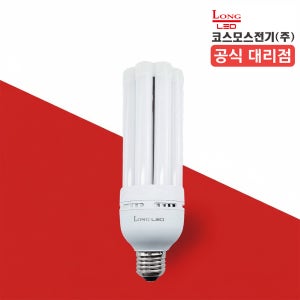 코스모스전기 LED 삼파장 스틱 램프 가로등 50W, 소켓E39 전구색(노란빛), 1개