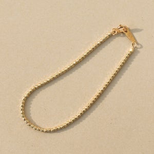 14K 샤이닝 컷팅 볼 팔찌 (2mm)