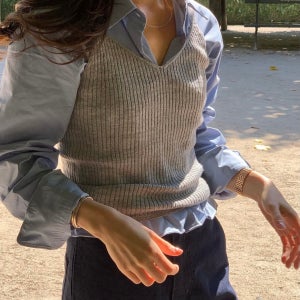 (회당일)BR 브런치 노아 니트 나시 슬리브리스 4col