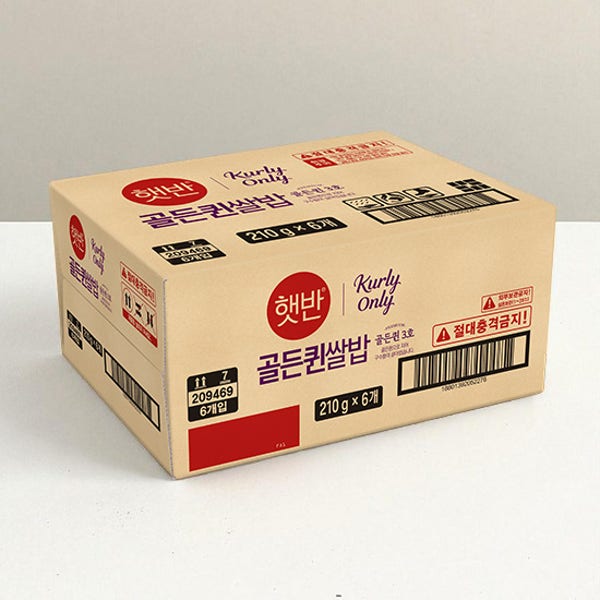 [컬리X햇반] 향긋한 골든퀸쌀밥 210g＊36입 (1박스)