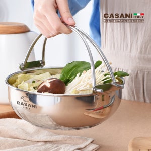 까사니 볼리레 IH 인덕션 스텐전골냄비 샤브샤브 훠궈 신선로 부대찌게 20cm 24cm