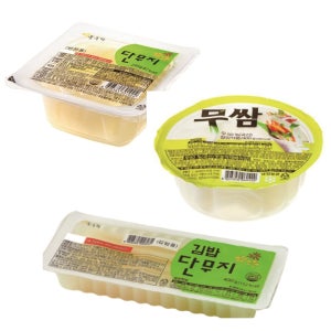무농약 백색 반달단무지 혼합(반달반찬용2개+김밥용2개+무쌈2개) 들국화 으뜸농산