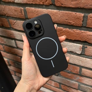 오크샵 씬핏 제로링 가벼운 생폰 맥세이프 하드 케이스 블랙, 아이폰14 프로