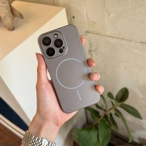 오크샵 씬핏 제로링 가벼운 생폰 맥세이프 하드 케이스 차콜, 아이폰12 프로