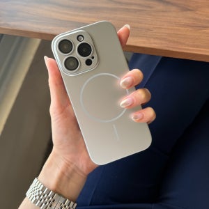 오크샵 씬핏 제로링 가벼운 생폰 맥세이프 하드 케이스 실버, 아이폰12 프로