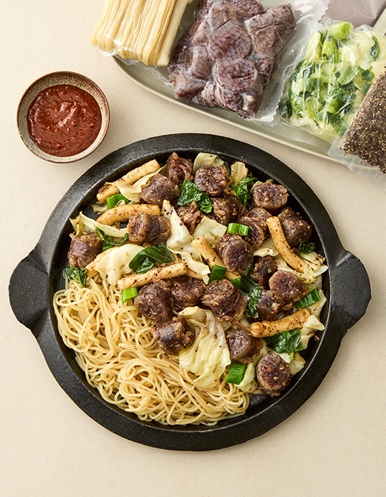 [신의주 찹쌀순대] 들깨 가득 백순대 볶음 915g