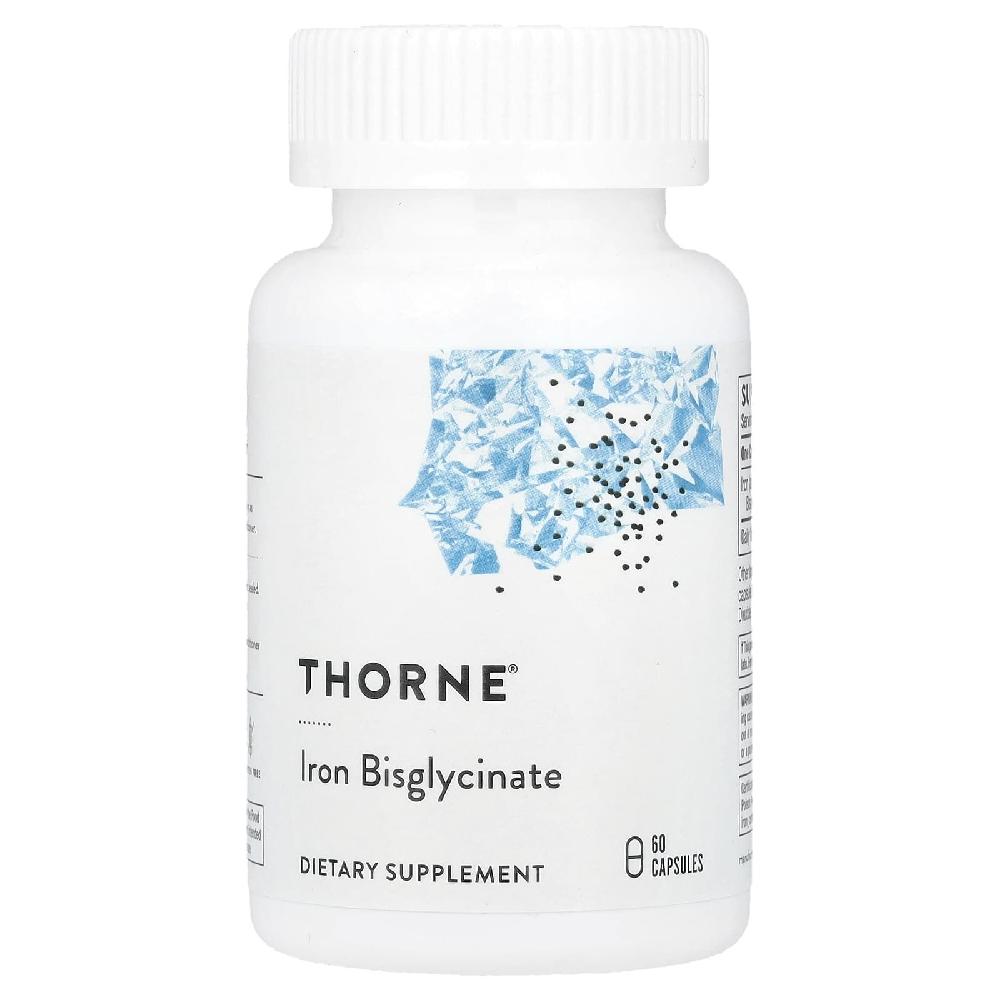 쏜리서치 철분 비스글리시네이트 고약사 고흡수 Thorne <b>Iron 25mg</b> 60캡슐
