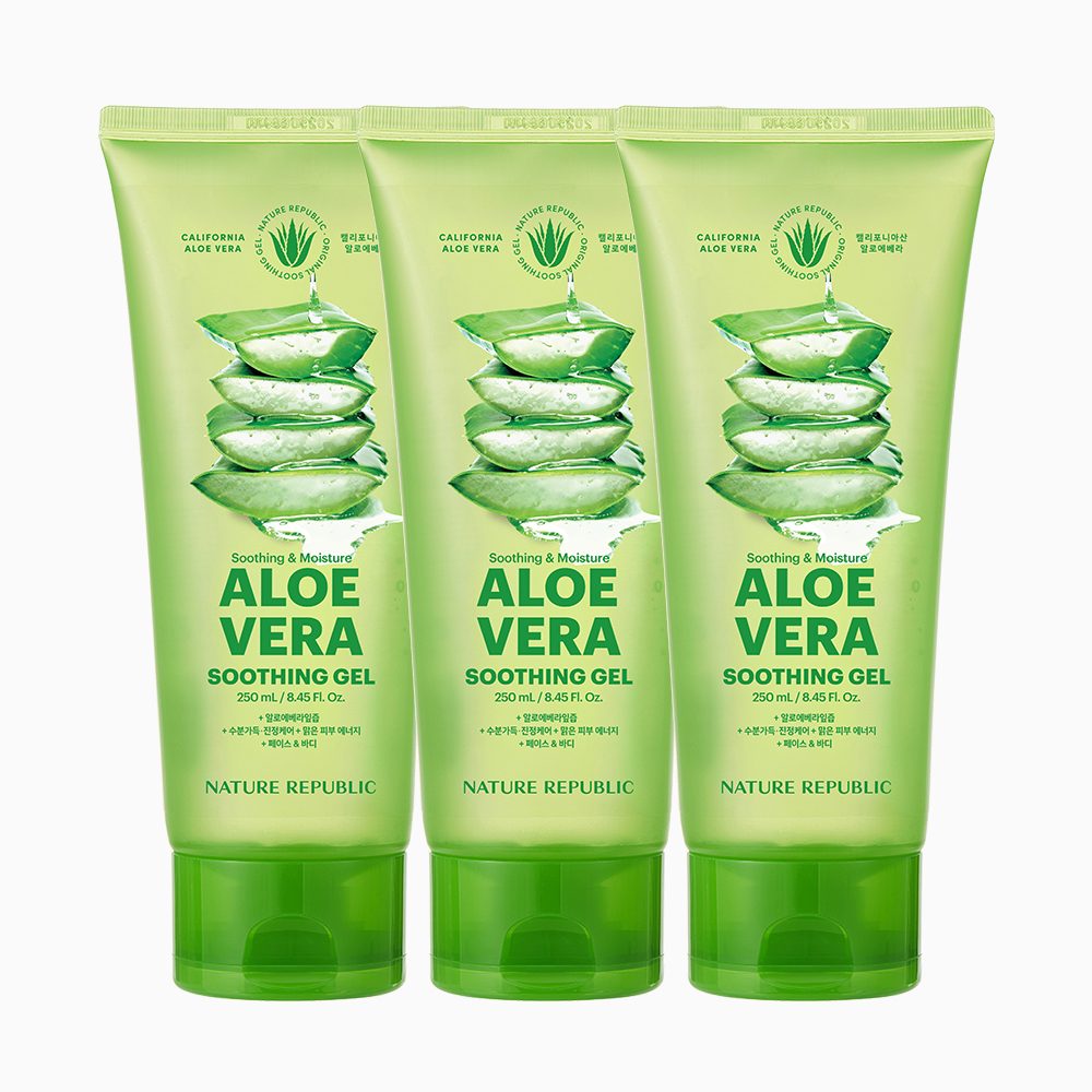 수분 진정 네이처리퍼블릭 수딩 앤 모이스처 <b>알로에베라</b> 수딩젤 250ml, 3개