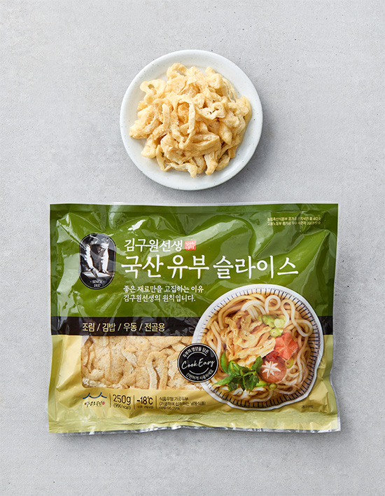 김구원선생 장수 유부 슬라이스 제품 이미지