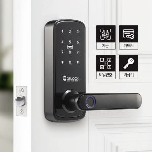[지나인스] 목문용 스마트락 딜락-Y10 지문인식 목문도어락 사무실 무타공 번호키 비상키