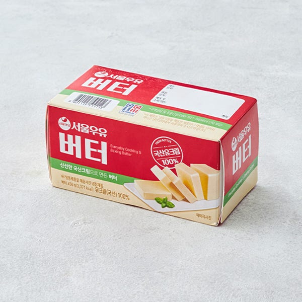 [서울우유] 국산 유크림 100% 무염 버터 450g