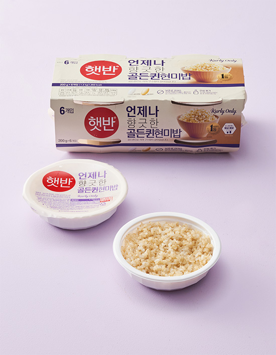 컬리X햇반 향긋한 골든퀸현미밥 제품 이미지