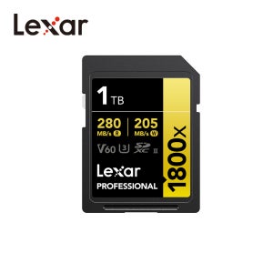 Lexar 렉사 프로패셔널 1800X SD 메모리카드 SDXC UHS-II 1TB