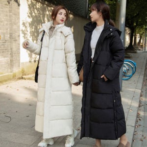 OHS-CTYED8052 여성 밑단 트임 베이직 롱패딩