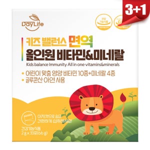 데이라이프 어린이 초등학생 키즈 면역 밸런스 올인원 종합 비타민 미네랄 33포, 2개