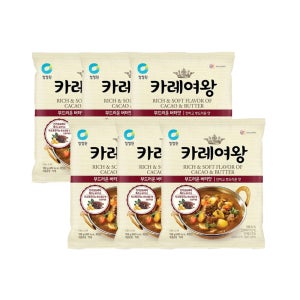 청정원 카레여왕 부드러운 버터맛 커리 108g 6개 분말 가루