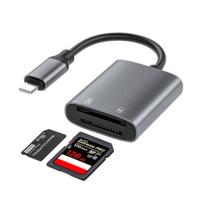 라이트닝 8핀 SD카드 MS메모리 리더기 아이폰 USB 메모리스틱 프로 듀오 2IN1