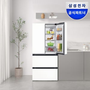 삼성 비스포크 AI 김치냉장고 4도어 490L 에센셜 화이트(RK70F49M2ZD)
