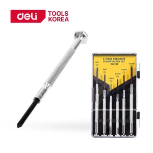 델리툴즈 정밀 드라이버 6pcs 안경드라이버 세트 DL3206