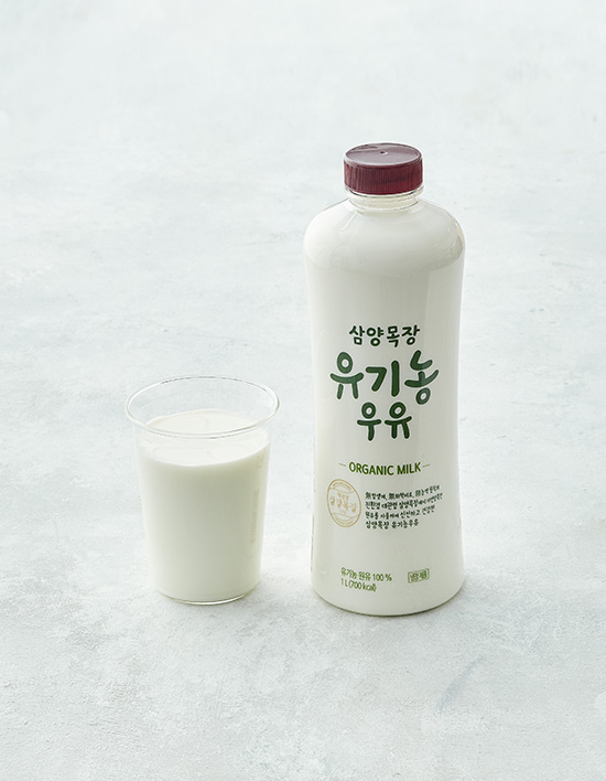 삼양목장 유기농 우유 제품 이미지