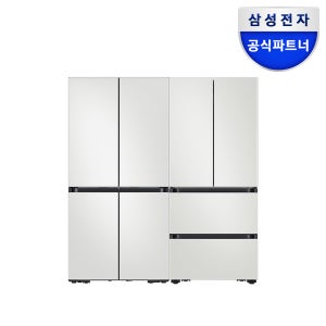 NEW 삼성전자 비스포크 4도어 김치냉장고 세트 대용량 1060L 냉장고 신혼부부 화이트 키친핏