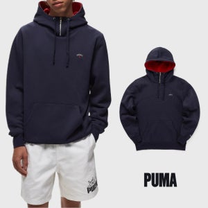 푸마 X 노아 623858 06 남성 하프집업 네이비 후드 티셔츠