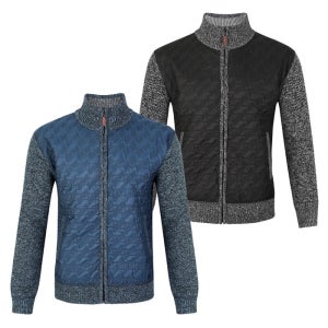 SNP골프 남성 시티라운드 하이브리드 니트 집업