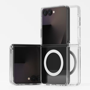 케이스허브 갤럭시 맥세이프 에어가드 클리어 케이스 투명화이트, 갤럭시Z 플립7