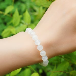 천연 백옥 팔찌 8mm 7A등급 오행 금기운보충 사업운 금전운 원석 사주 팔찌