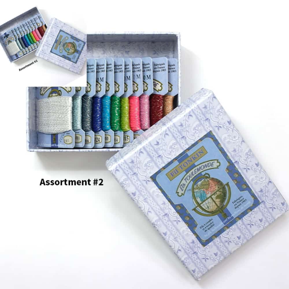 삼햐 12색 세트 뚤르몽드 Sajou 자수사 Tonkin 폴리실 보빈 V05900011