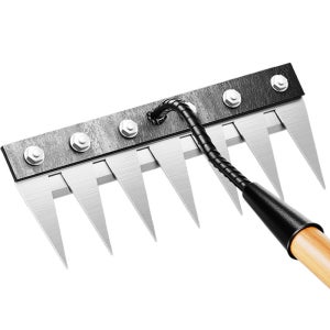 두꺼운 망간 강철 호미 탈부착 가능한 농업용 다기능 쇠갈퀴 잔디 긁는 도구