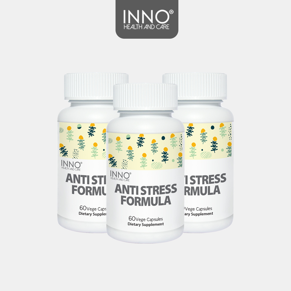 스트레스 수면 진정 케어 Inno Health&amp;Care <b>안티스트레스 포뮬러</b> 60캡슐 3개