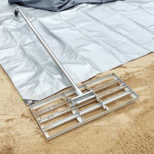 잔디레벨러 토양 레벨링 정리 도구 접이식 스테인레스 잔듸