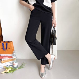 여성 와이드 밴딩 팬츠 슬랙스 봄가을 간절기 편한바지 원데이핏 ONeday fit