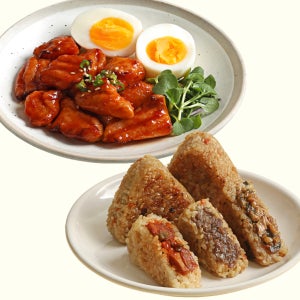 저당 닭가슴살+현미주먹밥 14팩 올인원 식단세트 / 소스닭가슴살 현미밥