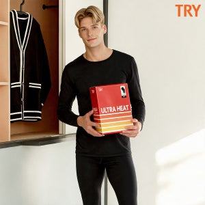 TRY 남성 발열 피치 기모 보온 히트업 내복 상하의 세트