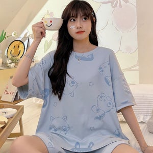 여성 반팔잠옷 파자마세트 15종 여름 파자마원피스 상하세트 시원한 여름 파자마 모음전
