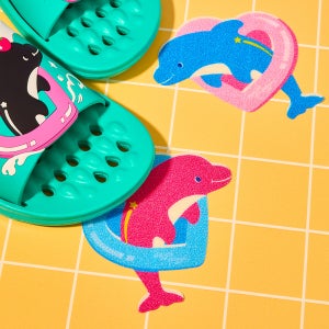 [위글위글] 욕실 논슬립 테이프 미끄럼 방지 스티커 세트 - Shining Dolphin
