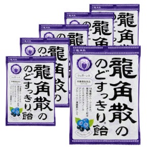 용각산 캔디 스틱 사탕 일본 용각산 캔디 파우치 카시스&블루베리 75g 6봉지