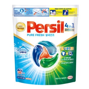퍼실 디스크 실내건조 세탁 캡슐세제 파우치 26개입 x 1EA